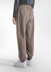 PANTALONI IN VELLUTO CON COULISSE IN VITA GRIGIO - TAUPE | DEHA