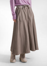 GONNA IN VELLUTO CON COULISSE IN VITA GRIGIO - TAUPE | DEHA