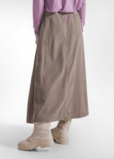 GONNA IN VELLUTO CON COULISSE IN VITA GRIGIO - TAUPE | DEHA