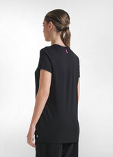 Black Flammé Cotton T-Shirt - BLACK | DEHA
