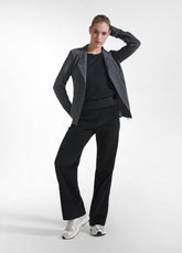 T-SHIRT A MANICA CORTA IN JERSEY MODAL FIAMMATO NE - BLACK | DEHA