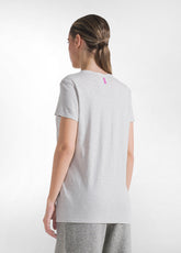T-SHIRT A MANICA CORTA IN JERSEY MODAL FIAMMATO GR - ICE GREY | DEHA