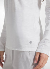 LONG-SLEEVE T-SHIRT IN FLAMED MODAL JERSEY - GREY - ICE GREY | DEHA