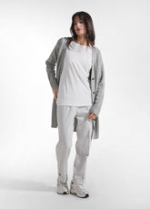 LONG-SLEEVE T-SHIRT IN FLAMED MODAL JERSEY - GREY - ICE GREY | DEHA