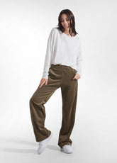 T-SHIRT A MANICA LUNGA IN JERSEY MODAL FIAMMATO BIANCO - LILY WHITE | DEHA