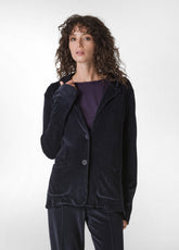 CHENILLE BLAZER, BLUE - Jackets & Vests | DEHA