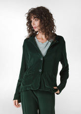CHENILLE BLAZER, GREEN - Leisurewear | DEHA