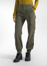 PANTALONI CARGO IN GABARDINA VERDE - CAMO GREEN | DEHA