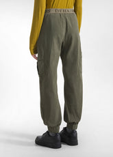PANTALONI CARGO IN GABARDINA VERDE - CAMO GREEN | DEHA