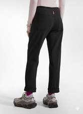STRAIGHT TROUSERS IN STRETCH GABARDINE - BLACK - BLACK | DEHA