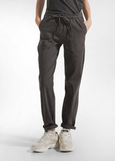 PANTALONI DRITTI IN GABARDINA STRETCH MARRONE - MOKA BROWN | DEHA