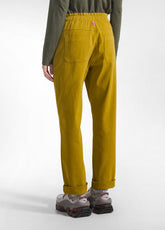 PANTALONI DRITTI IN GABARDINA STRETCH VERDE - MUSTARD GREEN | DEHA