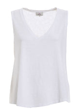 FLAMME JERSEY FLOWING TOP - WHITE - Tops & T-Shirts | DEHA
