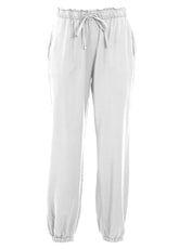 WHITE TENCEL TWILL JOGGER TROUSERS - Leisurewear | DEHA
