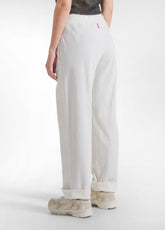 PANTALONI IN VELLUTO STRETCH BIANCO - LILY WHITE | DEHA