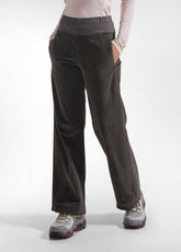 PANTALONI A GAMBA LARGA IN VELLUTO STRETCH MARRONE - MOKA BROWN | DEHA