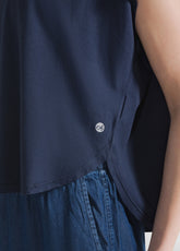 Organic Jersey Loose-Fit T-Shirt - Blue - BLUE NIGHT | DEHA