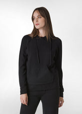 HOODED SWEATER, BLACK - Gift exclusivity: elegance and refinement | DEHA