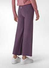 WIDE LEG KNITTED PANTS, PURPLE - PURPLE VIOLET | DEHA