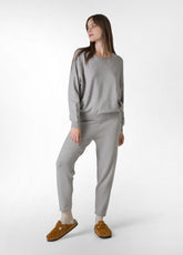 KNITTED CARROT PANTS, GREY - Leisurewear | DEHA