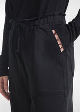 PANTALONI BALLOON IN GABARDINA STRETCH NERO - BLACK | DEHA