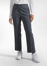 PANTALONI DRITTI IN GABARDINA STRETCH GRIGIO - LEAD | DEHA