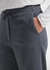 PANTALONI DRITTI IN GABARDINA STRETCH GRIGIO - LEAD | DEHA