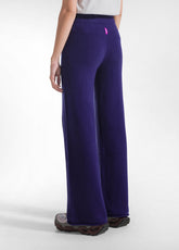 PURPLE COTTON KNITTED TROUSERS - DEEP PURPLE | DEHA