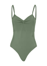 RIBBED BODYSUIT - GREEN - Tops & sports bras - Outlet | DEHA