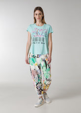 T-SHIRT CON STAMPA BLU - Top & T-shirts - Outlet | DEHA