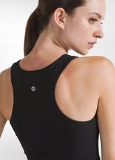 TOP SPORTIVO IN MICROFIBRA RICICLATA NERO - BLACK | DEHA