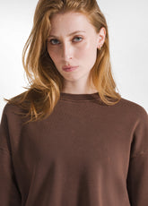 MARMORIERTE COMFORT SWEATSHIRT - BRAUN - COFFEE BROWN | DEHA