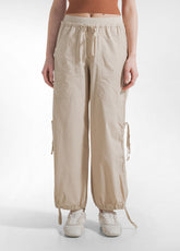 PANTALONE MAGNUM IN POPLIN LEGGERO BEIGE - Pantaloni - Outlet | DEHA