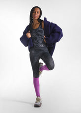 CANOTTA VOGATORE IN MICROFIBRA STRETCH STAMPATA NERO - BLACK ANIMALIER | DEHA