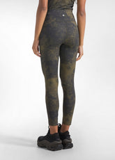BROWN PRINTED STRETCH MICROFIBER TANK TOP AND LEGGINGS SET - | DEHA