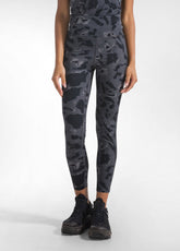 LEGGINGS IN MICROFIBRA STRETCH STAMPATI NERO - BLACK ANIMALIER | DEHA