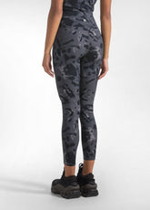 LEGGINGS IN MICROFIBRA STRETCH STAMPATI NERO - BLACK ANIMALIER | DEHA
