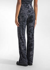 LEGGINGS DRITTI IN MICROFIBRA STRETCH STAMPATA NERO - BLACK ANIMALIER | DEHA