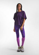 PURPLE PRINTED COTTON JERSEY SWEATSHIRT - MARBLE PURPLE | DEHA