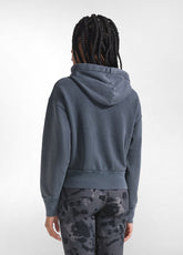 BLACK MALTINTO EFFECT ZIP-UP HOODIE - BLACK | DEHA