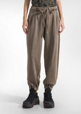 PANTALONE IN FELPA EFFETTO MALTINTO MARRONE - MOKA BROWN | DEHA
