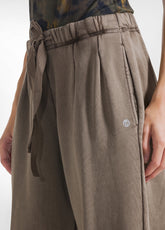 TUTA FELPA GARZATA E PANTALONE IN FELPA EFFETTO MALTINTO MARRONE - Comfort Sets | DEHA