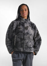 BLACK MALTINTO EFFECT TEDDY JACKET - Teddy Bear: Soften your wardrobe | DEHA