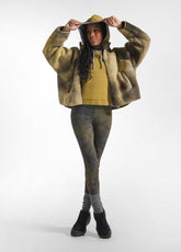 GIACCA TEDDY EFFETTO MALTINTO VERDE - CAMO GREEN | DEHA