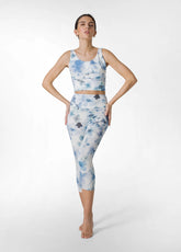 BLUE PRINTED RECYCLED MICROFIBER TRACKSUIT - Active Sets | DEHA