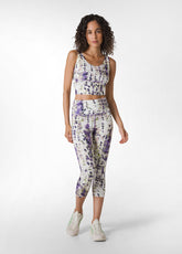 PURPLE PRINTED RECYCLED MICROFIBER TRACKSUIT - Active Sets | DEHA