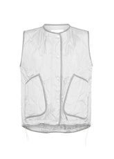 QUILTED VEST - WHITE - Jackets & Vests | DEHA