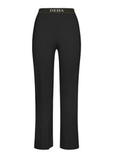 TEXTURE FLARED PANTS - BLACK - Pants | DEHA