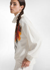 SOFT TOUCH GRAPHIC SWEATSHIRT - WHITE - Knitwear - Outlet | DEHA
