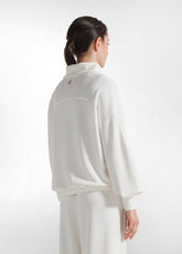 SOFT TOUCH SWEATSHIRT M. REISSVERSCHLUSS - WEISS - MILK WHITE | DEHA